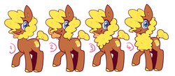 Size: 1056x461 | Tagged: safe, artist:zhampy, oc, oc only, oc:kaybee, earth pony, pony, alternate hairstyle, female, mare, solo