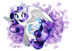 Size: 600x424 | Tagged: safe, artist:pegasisters82, rarity, alicorn, pony, g4, female, race swap, raricorn, solo