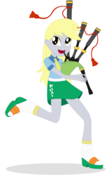 Size: 1000x1600 | Tagged: safe, artist:algoorthviking, derpy hooves, equestria girls, g4, bagpipes, female, musical instrument, solo