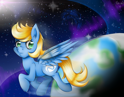 Size: 2800x2200 | Tagged: safe, artist:thetarkaana, oc, oc only, pegasus, pony, high res, male, solo, space, stallion
