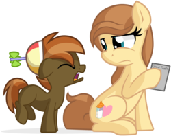 Size: 2272x1798 | Tagged: safe, artist:furrgroup, button mash, oc, oc:cream heart, pony, g4, duo, grand theft auto, simple background, transparent background, whining