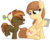 Size: 2272x1798 | Tagged: safe, artist:furrgroup, button mash, oc, oc:cream heart, earth pony, pony, g4, colt, duo, duo male and female, female, foal, grand theft auto, hat, male, mare, mother and child, mother and son, open mouth, propeller hat, simple background, standing on two hooves, transparent background, whining