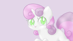 Size: 1920x1080 | Tagged: safe, artist:lakanakana, sweetie belle, g4, cute, diasweetes, female, raspberry, solo, tongue out