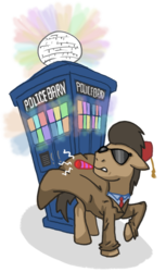 Size: 550x900 | Tagged: safe, doctor whooves, time turner, g4, ask, askdrwhooves, male, solo, tardis, tumblr