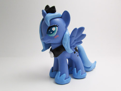 Size: 500x375 | Tagged: safe, artist:imsya, princess luna, g4, blushing, brushable, customized toy, female, figure, s1 luna, solo, spread wings, toy