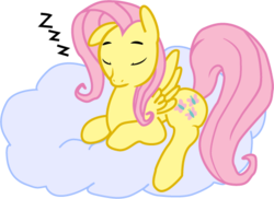 Size: 486x353 | Tagged: safe, artist:genixdk, fluttershy, g4, cloud, female, simple background, sleeping, solo, transparent background, zzz