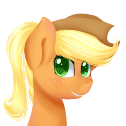 Size: 2000x2000 | Tagged: safe, artist:chiweee, part of a set, applejack, g4, alternate hairstyle, female, high res, simple background, solo, transparent background