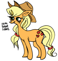 Size: 767x800 | Tagged: safe, artist:awesome-pants, applejack, g4, female, simple background, solo, transparent background