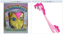 Size: 515x278 | Tagged: safe, pinkie pie, derpibooru, g4, exploitable meme, juxtaposition, juxtaposition win, long neck, long pony, mask, meme, meta, something