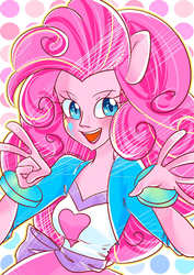 Size: 1280x1810 | Tagged: safe, artist:evino-chan, pinkie pie, equestria girls, g4, female, ponied up, solo