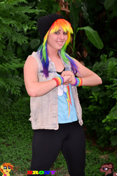 Size: 3072x4608 | Tagged: safe, artist:brawny buck, rainbow dash, human, g4, convention, cosplay, grand brony gala, irl, irl human, photo