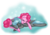 Size: 1024x711 | Tagged: safe, artist:mondlichtkatze, pinkie pie, oc, oc:bluestreak, g4, duo