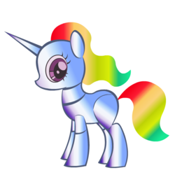 Size: 600x600 | Tagged: safe, artist:petit-squeak, pony, ponified, robot unicorn attack, solo