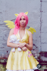 Size: 567x850 | Tagged: safe, artist:onedeviouskitty, fluttershy, human, g4, cosplay, irl, irl human, photo, solo