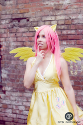 Size: 567x850 | Tagged: safe, artist:onedeviouskitty, fluttershy, human, g4, cosplay, irl, irl human, photo, solo