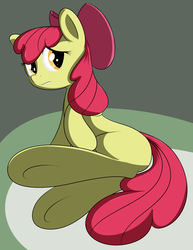 Size: 1190x1540 | Tagged: safe, artist:pepperminty pony, apple bloom, g4, female, hooves, solo, underhoof