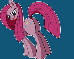 Size: 1280x1024 | Tagged: safe, pinkie pie, g4, butt, female, glasses, pinkamena diane pie, plot, solo, tongue out