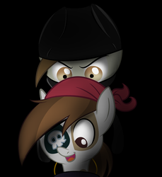 Size: 684x746 | Tagged: safe, artist:sb, featherweight, pipsqueak, g4, colt, eyepatch, foal, imminent death, imminent murder, male, ninja, ominous, pirate