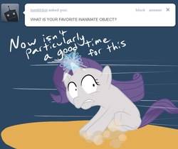 Size: 638x536 | Tagged: safe, artist:raritybeingdraggedtoherdestiny, rarity, g4, ask, female, magic, rariquest, solo, tumblr