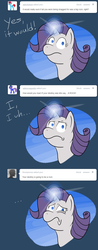 Size: 500x1281 | Tagged: safe, artist:raritybeingdraggedtoherdestiny, rarity, g4, ask, female, magic, rariquest, solo, tumblr
