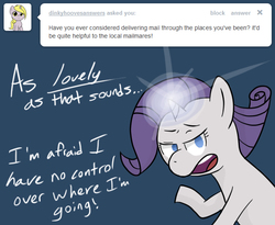 Size: 642x527 | Tagged: safe, artist:raritybeingdraggedtoherdestiny, rarity, g4, ask, female, magic, rariquest, solo, tumblr