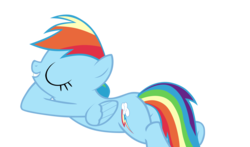 Size: 4589x2705 | Tagged: safe, artist:aborrozakale, rainbow dash, g4, testing testing 1-2-3, butt, eyes closed, female, high res, lying down, plot, simple background, solo, transparent background, vector