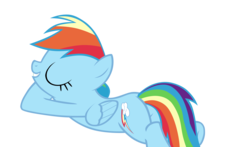 Size: 4589x2705 | Tagged: safe, artist:aborrozakale, rainbow dash, pony, g4, testing testing 1-2-3, butt, eyes closed, female, high res, lying down, plot, simple background, solo, transparent background, vector