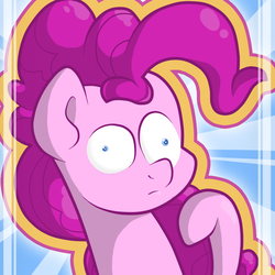Size: 834x834 | Tagged: safe, artist:trace-101, pinkie pie, earth pony, pony, g4, bust, female, mare, portrait, solo, thinking