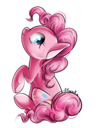 Size: 742x950 | Tagged: safe, artist:moenkin, pinkie pie, g4, female, simple background, solo, transparent background