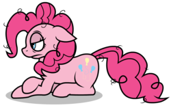 Size: 1400x900 | Tagged: safe, artist:jordo76, pinkie pie, g4, female, messy hair, messy mane, prone, solo, tired