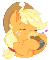 Size: 2208x2682 | Tagged: safe, artist:gretsch1962, artist:joey darkmeat, applejack, earth pony, pony, g4, cider, cute, drinking, eyes closed, female, heart, high res, jackabetes, simple background, smiling, solo, transparent background, vector