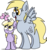 Size: 365x392 | Tagged: safe, artist:graciegirl328, derpy hooves, dinky hooves, butterfly, pegasus, pony, g4, equestria's best mother, female, mare, simple background