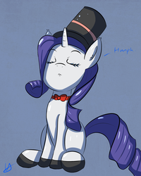 Size: 1024x1280 | Tagged: safe, artist:wolfy-pony, rarity, g4, female, hat, solo, top hat