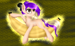 Size: 3840x2400 | Tagged: safe, artist:feferikrispony12, oc, oc only, earth pony, pony, banana, earth pony oc, high res, solo