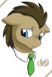 Size: 600x884 | Tagged: safe, artist:raininess, doctor whooves, time turner, g4, male, necktie, solo