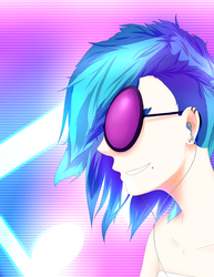 Size: 2550x3300 | Tagged: safe, artist:utmostplum, dj pon-3, vinyl scratch, human, g4, female, high res, humanized, solo