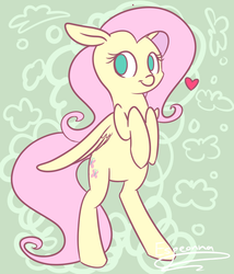 Size: 658x767 | Tagged: safe, artist:espeonna, fluttershy, pony, g4, bipedal, female, solo