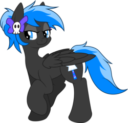 Size: 1280x1229 | Tagged: safe, artist:mysteriouskaos, oc, oc only, oc:skull candy, pegasus, pony, solo