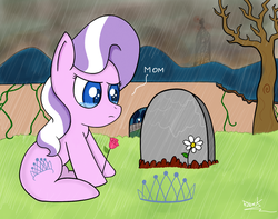 Size: 3550x2800 | Tagged: safe, diamond tiara, g4, female, grave, high res, hilarious in hindsight, slenderman, solo