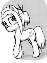 Size: 884x1188 | Tagged: safe, artist:inkwel-mlp, oc, oc only, oc:snowblind, solo