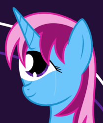 Size: 6660x7920 | Tagged: safe, artist:parclytaxel, oc, oc only, oc:parcly taxel, alicorn, cyclops, pony, albumin flask, .svg available, absurd resolution, alicorn oc, crying, disturbing, looking at you, portrait, simple background, smiling, solo, species swap, vector, why