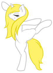 Size: 652x902 | Tagged: safe, artist:joey darkmeat, artist:noiramory, oc, oc only, pony, active stretch, arabesque, bipedal, flexible, solo