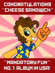 Size: 576x768 | Tagged: safe, artist:tim-kangaroo, cheese sandwich, g4, male, mandatory fun, solo, weird al yankovic