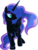 Size: 3000x3911 | Tagged: safe, artist:theshadowstone, nightmare moon, alicorn, pony, g4, female, high res, missing accessory, nicemare moon, raised hoof, simple background, smiling, solo, transparent background, vector