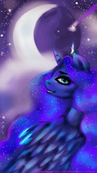 Size: 571x1020 | Tagged: safe, artist:lunasunev, princess luna, g4, female, solo