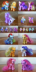 Size: 4000x8000 | Tagged: safe, amethyst star, applejack, fluttershy, lily, lily valley, pinkie pie, princess cadance, rainbow dash, rarity, sea swirl, seafoam, sparkler, tropical storm, twilight sparkle, wysteria, alicorn, pony, g4, absurd resolution, brushable, female, mane six, mare, rainbow power, toy, twilight sparkle (alicorn)