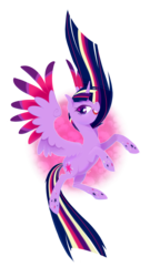 Size: 1035x1920 | Tagged: safe, artist:purmu, twilight sparkle, alicorn, pony, g4, female, mare, rainbow power, solo, twilight sparkle (alicorn)