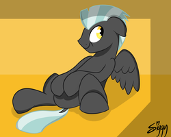 Size: 4749x3802 | Tagged: safe, artist:siggyderp, thunderlane, pegasus, pony, g4, cute, dock, male, solo, stallion, thunderbetes