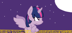 Size: 953x438 | Tagged: safe, artist:vamplrebats, twilight sparkle, alicorn, pony, g4, twilight's kingdom, crossed arms, female, full moon, moon, solo, twilight sparkle (alicorn), you'll play your part