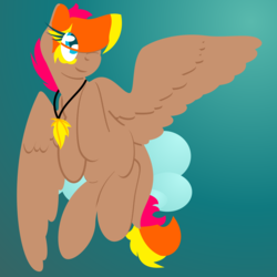 Size: 1936x1936 | Tagged: safe, artist:ahilva, oc, oc only, oc:aureliana, pegasus, pony, solo